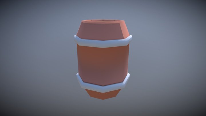 Wooden Barrel 3D Model