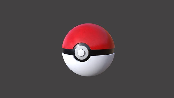 Pokemon Basic Pokeball 3D Model