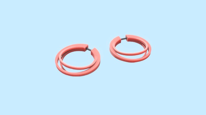 CASPER, LITTLE 3D EARRINGS 3D Model