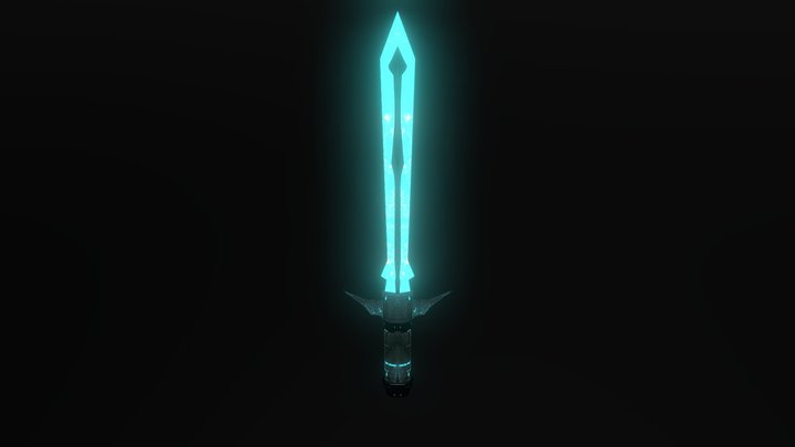 frozen sci-fi sword 3D Model