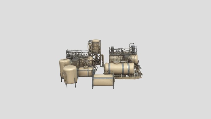 Industrial Tanks and Equipment 3D Model