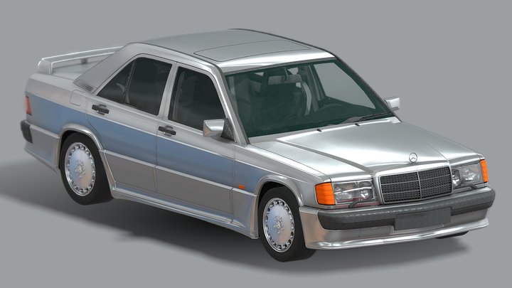 1982 Mercedes W201 – Gratis 3D-model STL