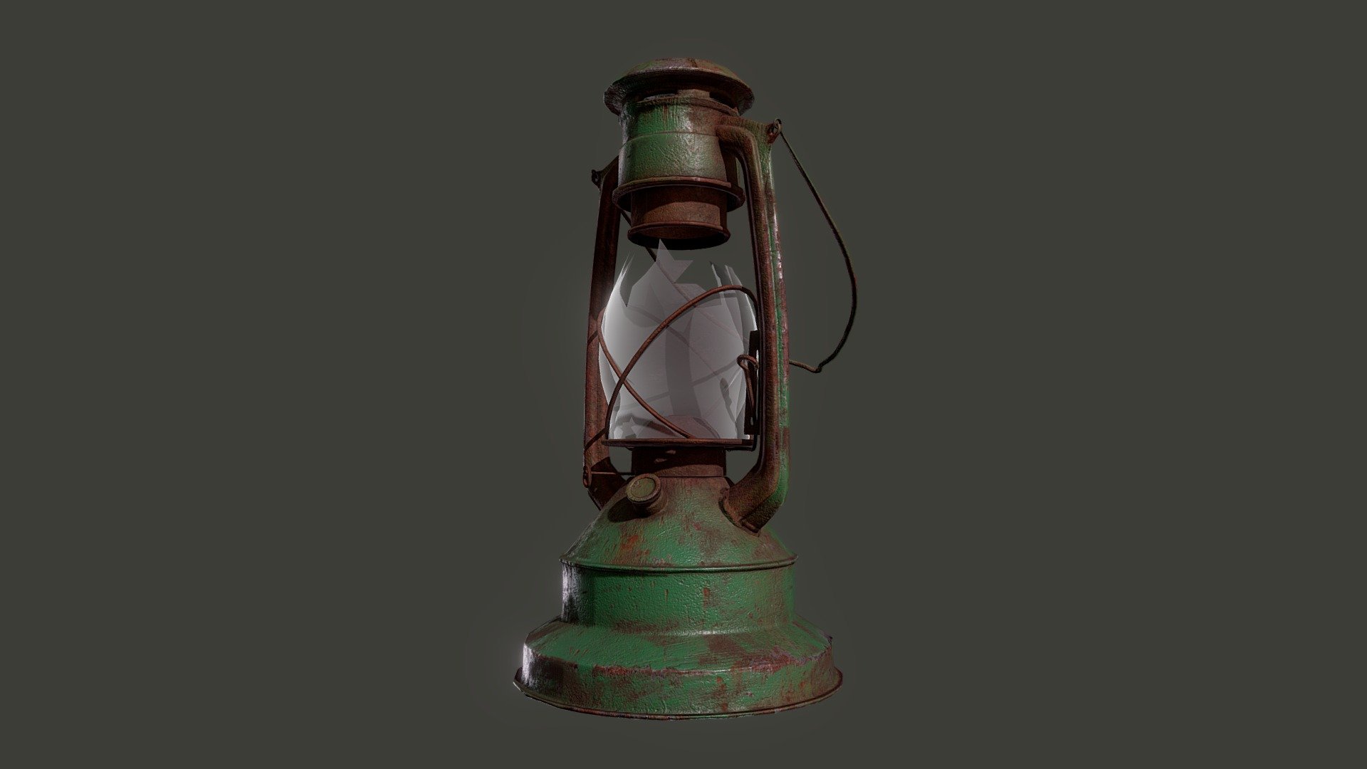 Rusty Kerosene Lamp