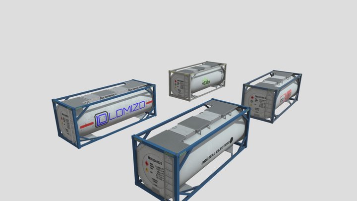 lowpoly Isotank asset 3D Model