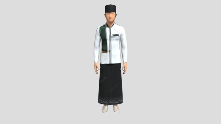 Tubuh yang Wajib dan sunah Dibasuh saat Wudhu 3D Model