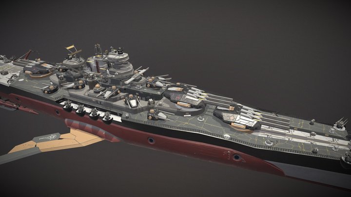 battleship/warship /科幻風戰列艦 3D Model