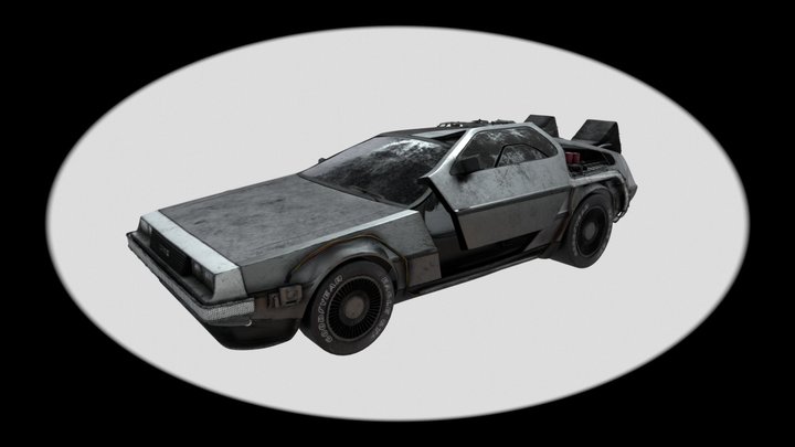 DeLorean Time Machine - Back to the Future (V1) 3D Model