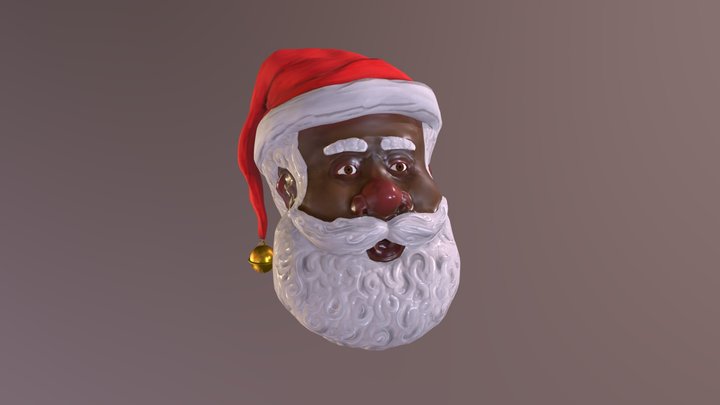Cartoon Santa 3D Model