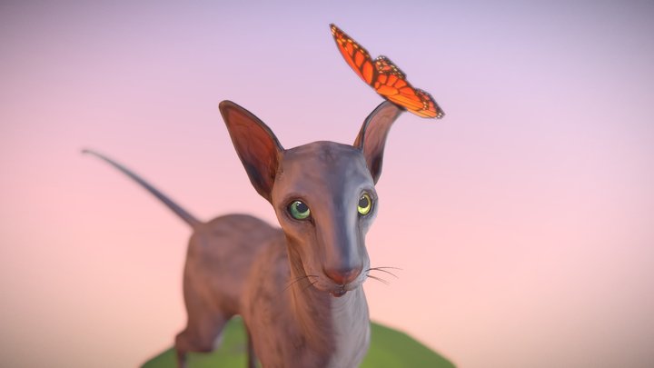 Masha & The Butterfly 3D Model