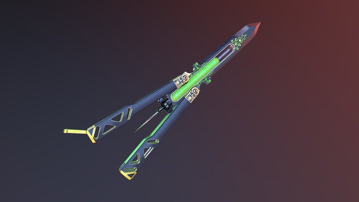 Octone Butterfly knife ApexLegends - FanArt 3D Model
