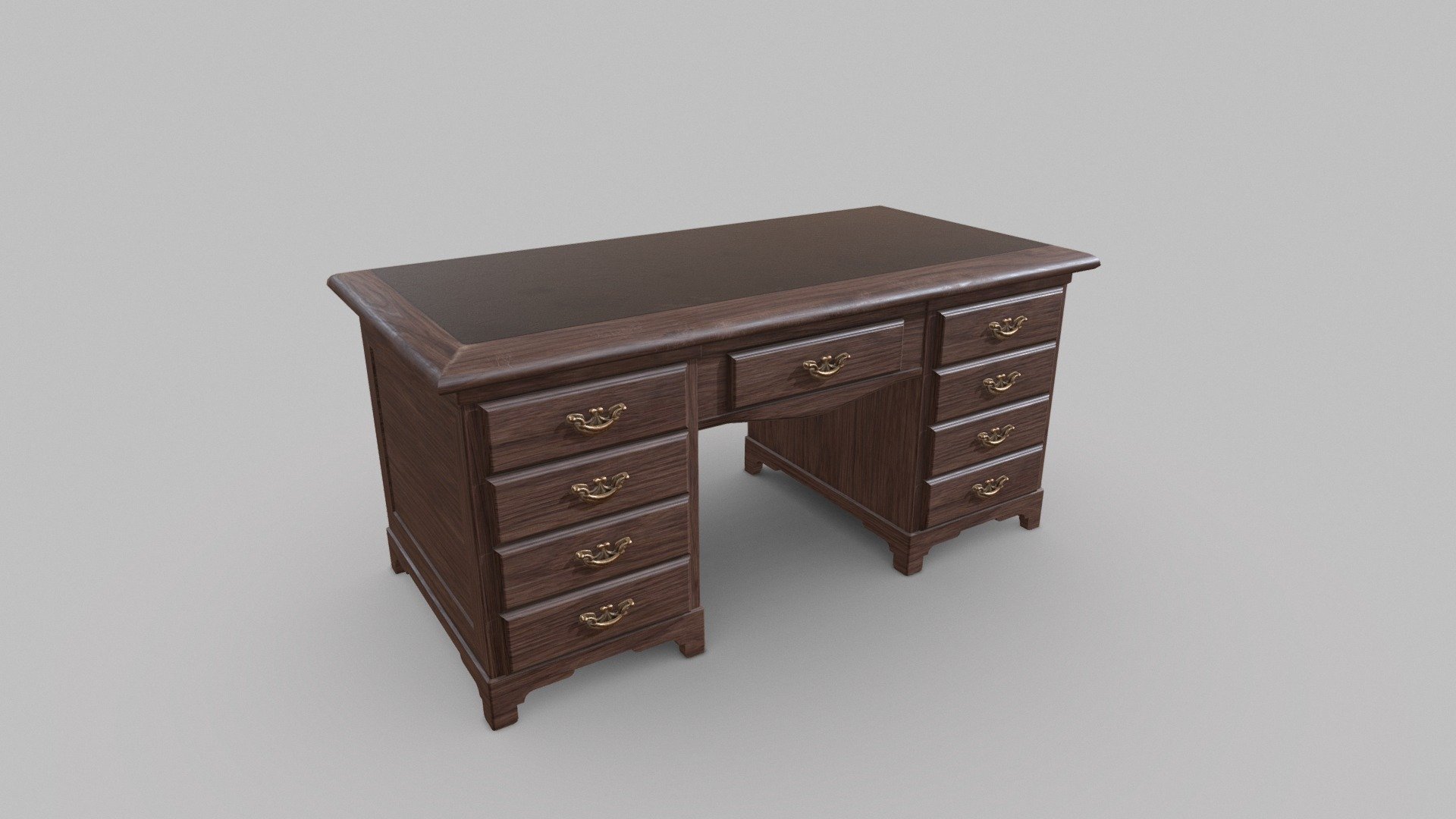 Antique Desk - Download Free 3d Model By Timothy Ahene (@timothyahene 