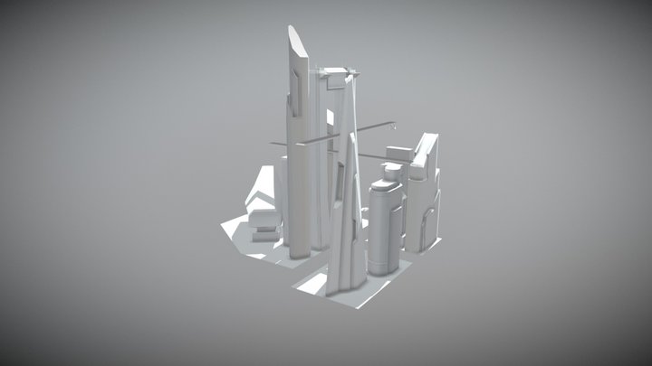 Futuristic city 3D Model