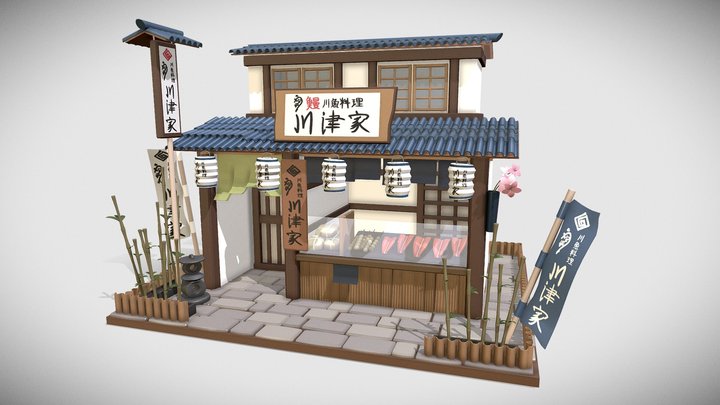 Japanese Restaurant 3D Model