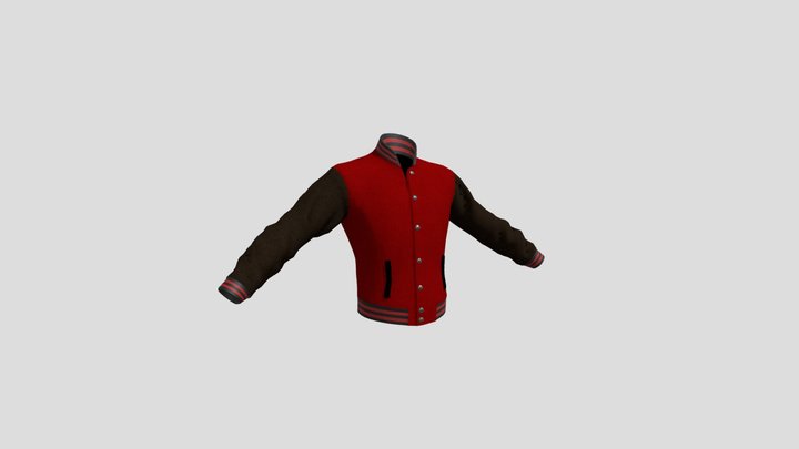 Varsity Jacket Model 3D Model