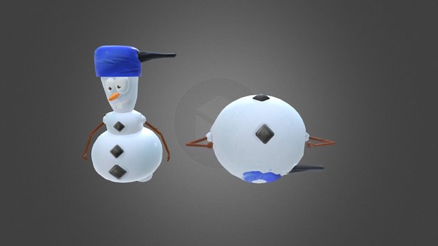 Snowman Slowlaf 3D Model