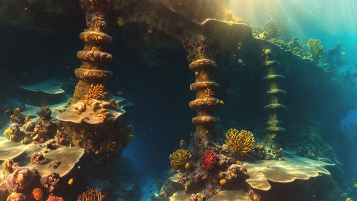 HDRI Coral Reefs Panorama E 3D Model