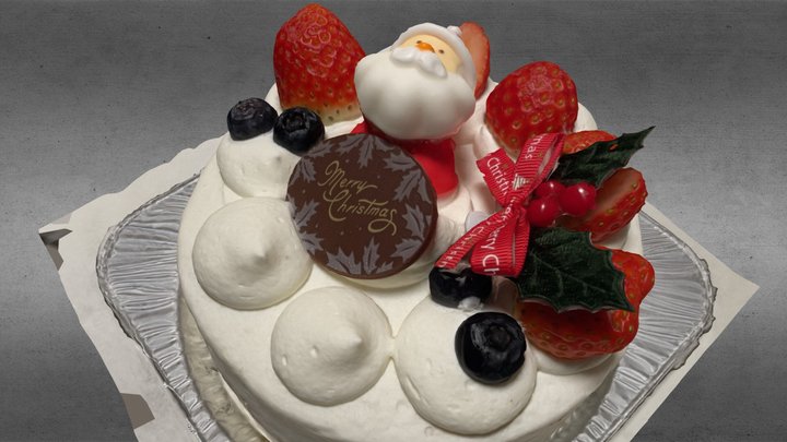クリスマスケーキ　Japanese-style Christmas cake 3D Model