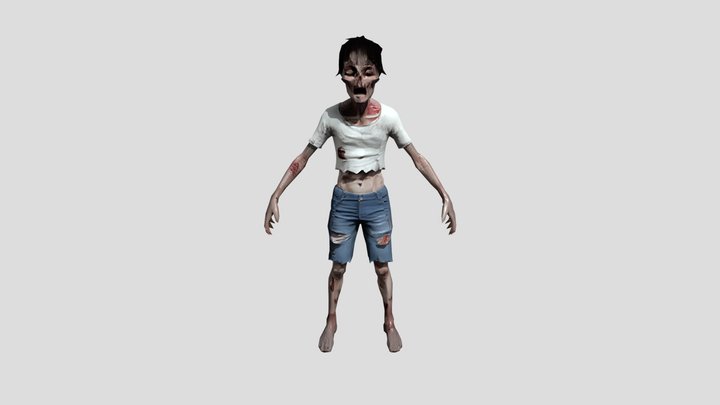 Undead young kid | zombie young kid 3D Model