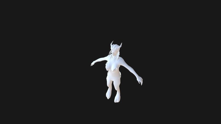 Draenei low poly 3D Model