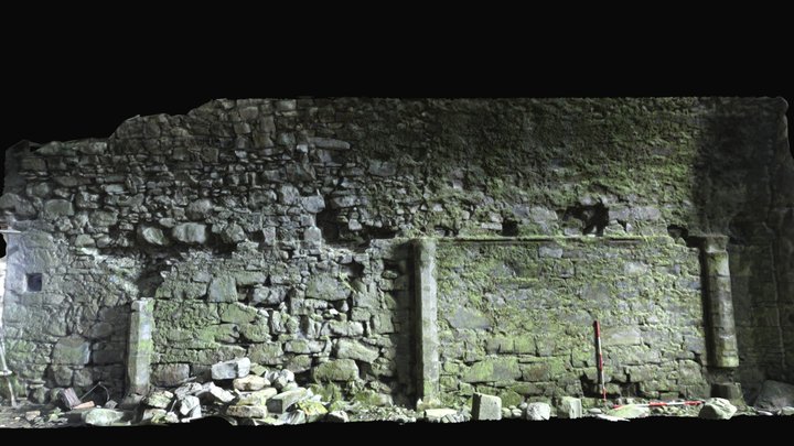 Killeigh Friary North Wall Internal Face 3D Model
