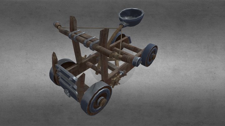 Medieval Catapult 3D Model
