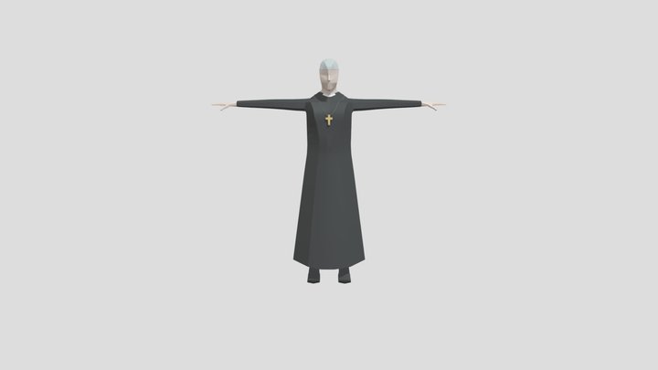 Priest - T pose 3D Model