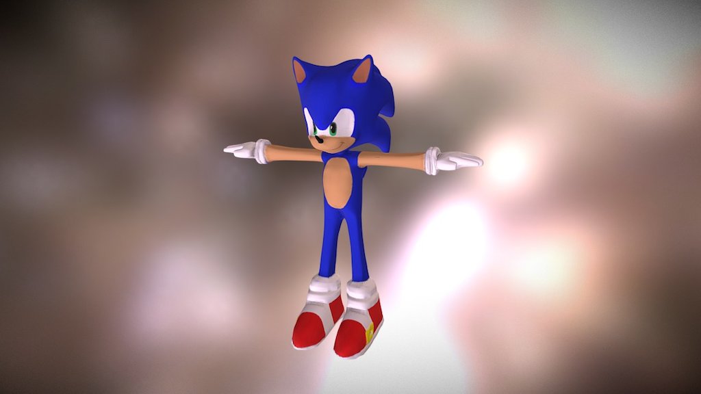 Low Poly Sonic Model - 3D model by autumnlegend.