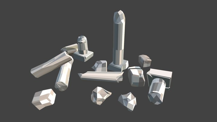 Low Poly - Ruins 3D Model