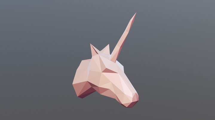 Unicorn Low Poly 3D Model