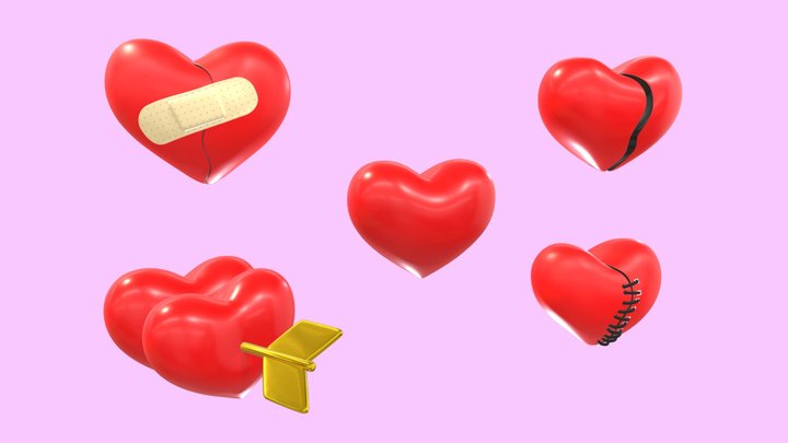 Love Pack 001 3D Model