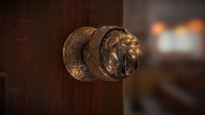 Old Mansion Door 3D Model