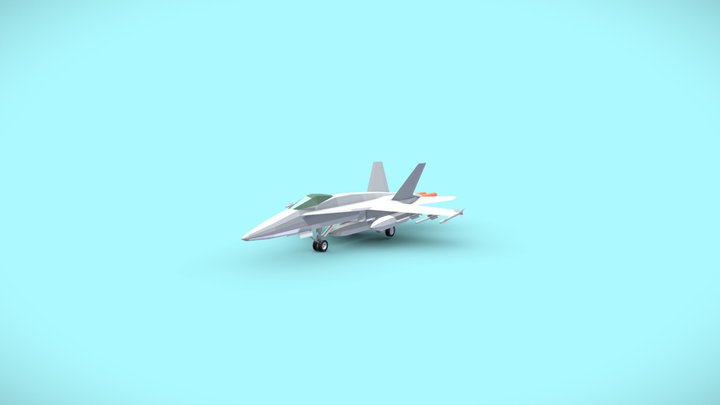 Low Poly F/A-18 Hornet 3D Model