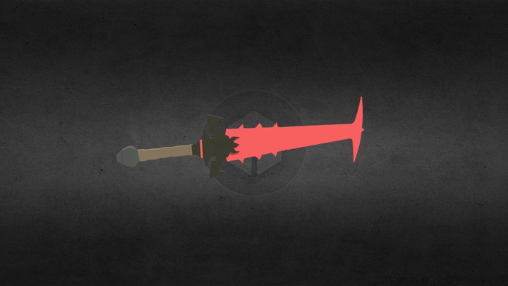 Doom Slayer's sword (cartoon style) 3D Model