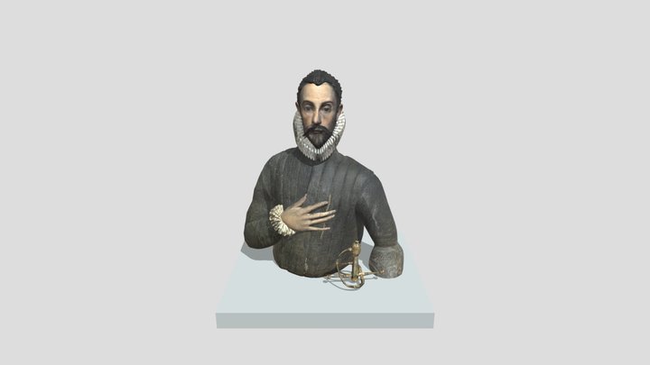Caballero de la mano en el pecho, El Greco. 3D Model