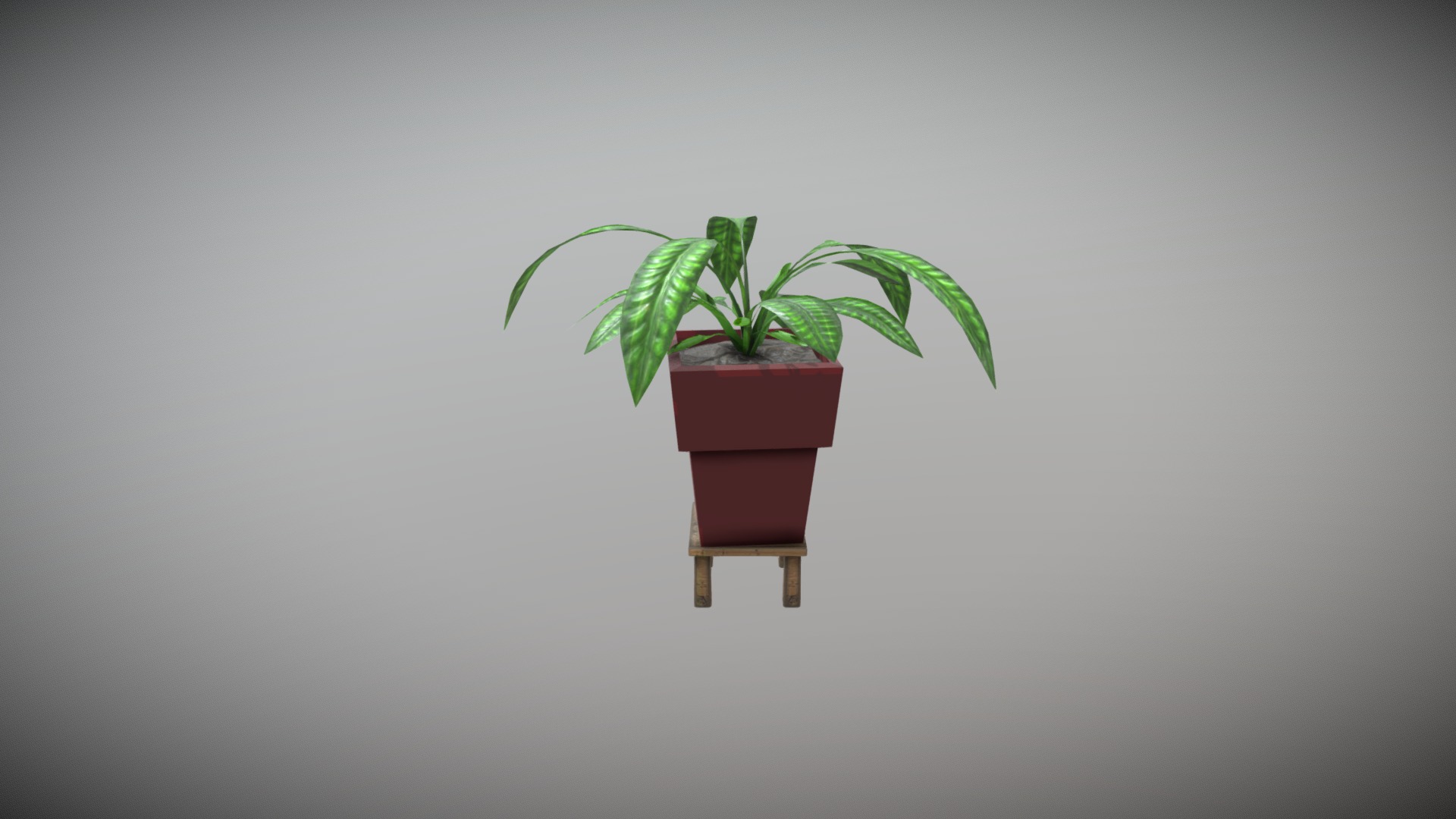 3D model Interior plant - This is a 3D model of the Interior plant. The 3D model is about a plant in a pot.