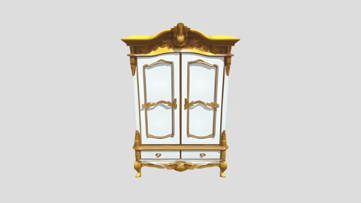 ornate vintage wardrobe 3D Model