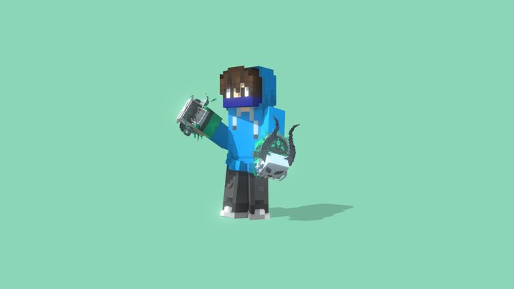 Death Skull Gloves 3D Model