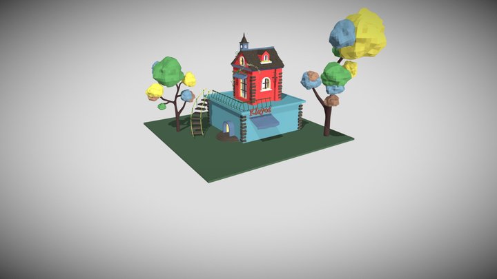 Fantasy House colorata 3D Model