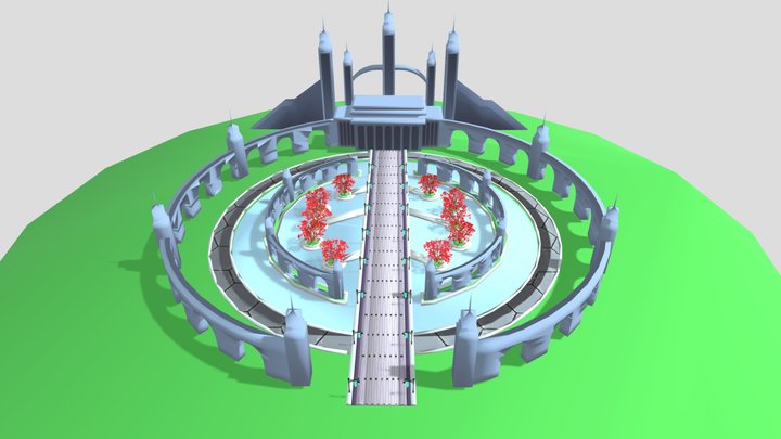 Beacon Academy Courtyard Final 3D Model