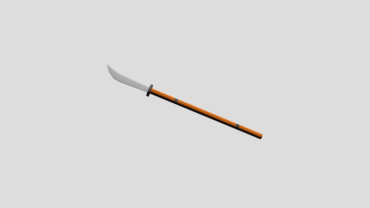Naginata from shadow fight 2 3D Model