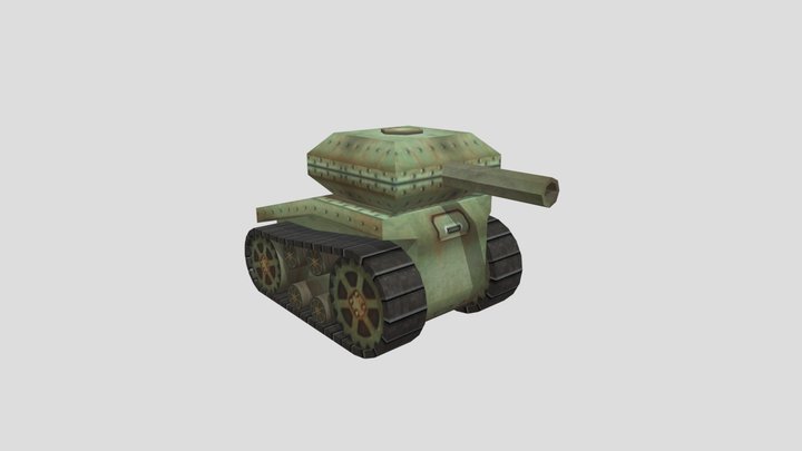 Low poly tank 3D Model