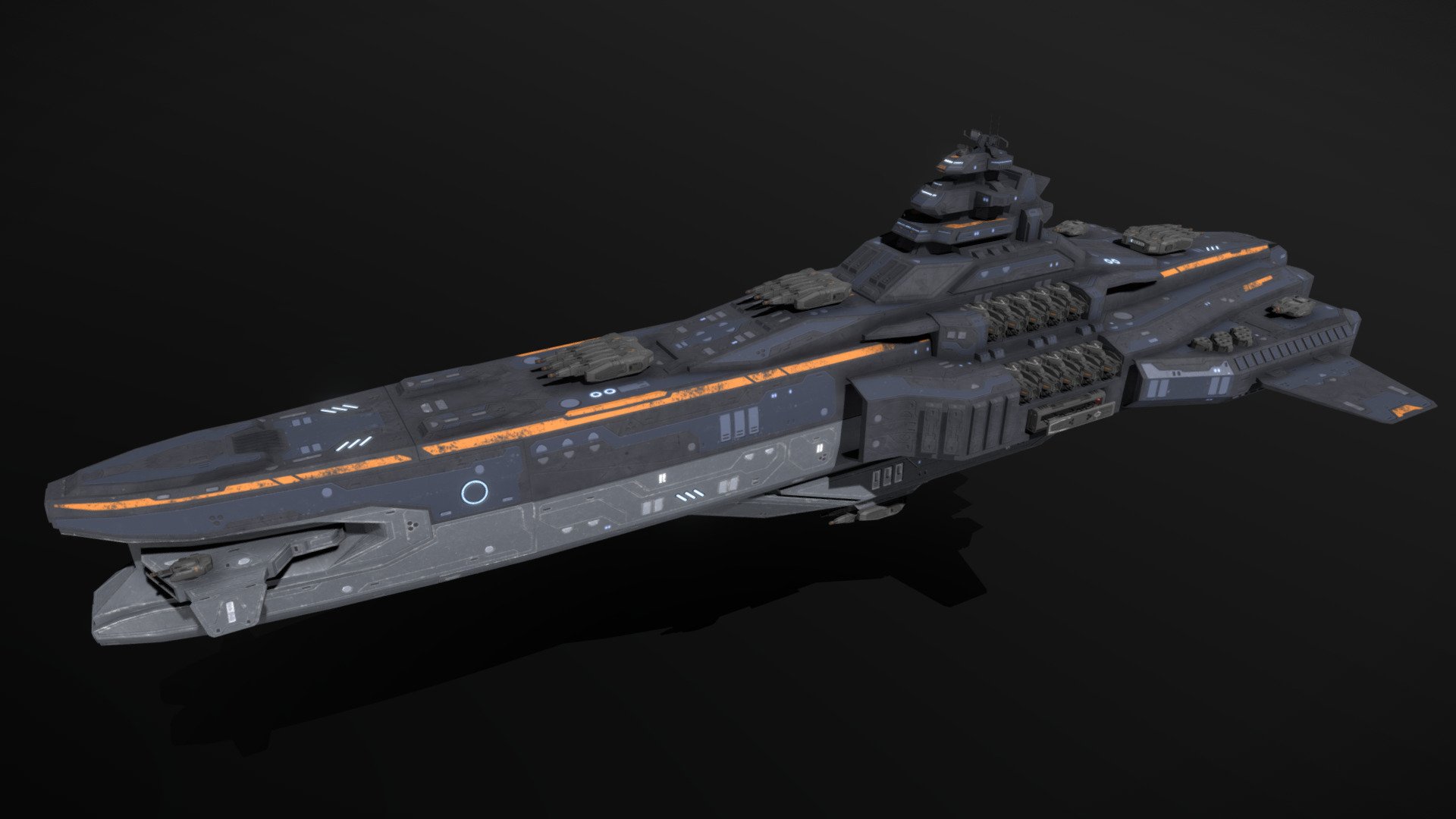 ArtStation - large space battleship