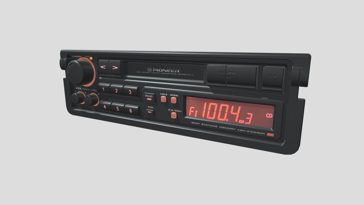 Car_Radio Pioneer_KEH-4100 3D Model