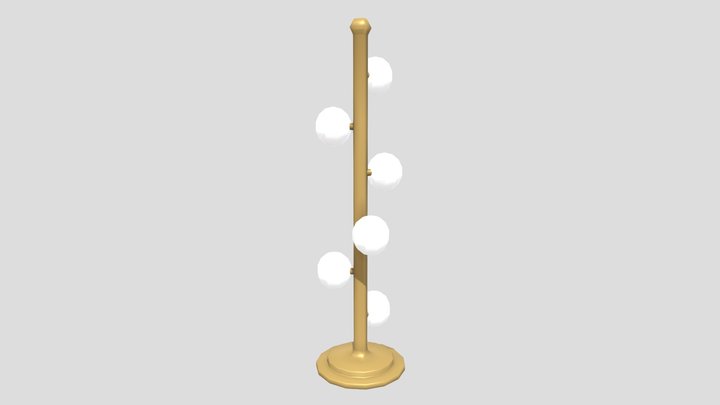 Low-Poly Tall Floor Lamp – Modelo 3D gratuito STL