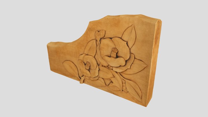 Miyajima-bori Ornament (Wood Carving) 3D Model