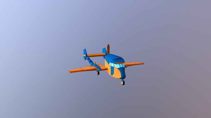 Stearman-Hammond Y-1 Stylized-Flying Circus 3D Model