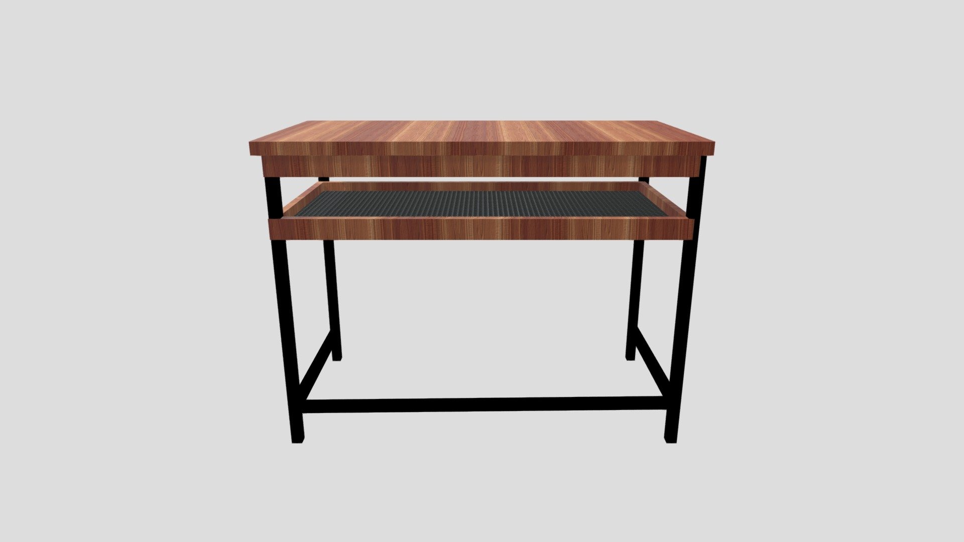 Wooden Computer Table - Buy Royalty Free 3D model by ...