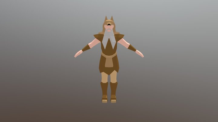 Male Shaman 3D Model