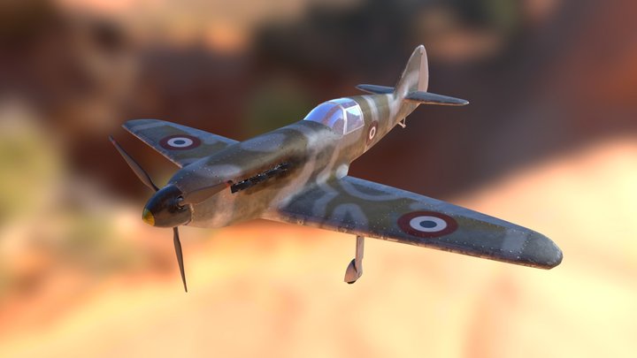 Dwoitine 550 - avion de chasse 3D Model
