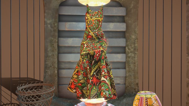 Nakshi kantha (Cloth Simulation) 3D Model